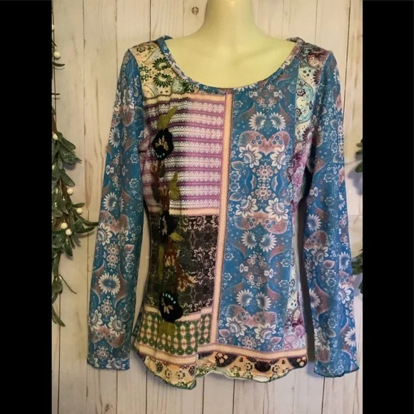 Boho Sundance embroidery and beaded top, size S - Picture 3 of 9